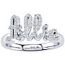 Personalized Diamond Name Ring In 14K White Gold - 5 Letters, 1/3cttw Image-1