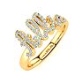 Personalized Diamond Name Ring In 14K Yellow Gold - 5 Letters, 1/3cttw Image-2