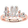 Personalized Diamond Name Ring In 14K Rose Gold - 5 Letters, 1/3cttw Image-1