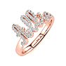 Personalized Diamond Name Ring In 14K Rose Gold - 5 Letters, 1/3cttw Image-2