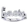 Personalized Diamond Name Ring In 14K White Gold - 7 Letters, 3/8cttw Image-1