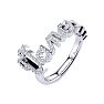 Personalized Diamond Name Ring In 14K White Gold - 7 Letters, 3/8cttw Image-2