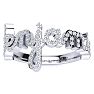 Personalized Diamond Name Ring In 14K White Gold - 8 Letters, 1/2cttw Image-1