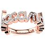 Personalized Diamond Name Ring In 14K Rose Gold - 9 Letters, 0.60cttw Image-1