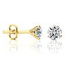 1.65 Carat Colorless Diamond Stud Earrings in 14 Karat Yellow Gold Martini Setting Image-1