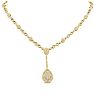 14 Karat Yellow Gold 6.77 Carat Handmade Diamond Necklace. SuperJeweler's Newest Incredible Fine Jewelry Statement Piece Image-3