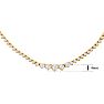 Graduated 5 Carat Diamond Tennis Necklace In 14 Karat Yellow Gold Image-4