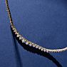 Graduated 5 Carat Diamond Tennis Necklace In 14 Karat Yellow Gold Image-7