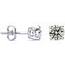 1 1/4 Carat Diamond Stud Earrings In 14 Karat White Gold Long Post Earrings Image-1
