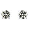 1 1/4 Carat Diamond Stud Earrings In 14 Karat White Gold Long Post Earrings Image-2