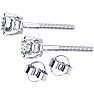 1 1/4 Carat Diamond Stud Earrings In 14 Karat White Gold Long Post Earrings Image-3