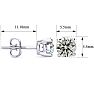 1 1/4 Carat Diamond Stud Earrings In 14 Karat White Gold Long Post Earrings Image-4