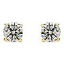 1 1/2 Carat Colorless Diamond Stud Earrings In 14 Karat Yellow Gold Image-2