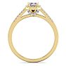 3/4 Carat Emerald Cut Halo Diamond Engagement Ring In 14K Yellow Gold Image-3
