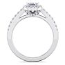 1 1/2 Carat Emerald Cut Halo Diamond Engagement Ring In 14K White Gold Image-4
