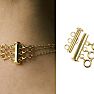 Yellow Gold Tone Layer Necklace Clasp For Up To 3 Necklaces! Image-1