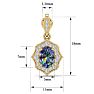 1 2/3 Carat Oval Shape Mystic Topaz and Diamond Dangle Earrings In 14 Karat Yellow Gold Image-5