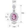 Pink Gemstones 2 1/4 Carat Oval Shape Pink Topaz and Diamond Dangle Earrings In 14 Karat White Gold Image-5