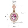 Pink Gemstones 2 1/4 Carat Oval Shape Pink Topaz and Diamond Dangle Earrings In 14 Karat Rose Gold Image-5