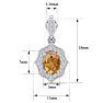 1 3/4 Carat Oval Shape Citrine and Diamond Dangle Earrings In 14 Karat White Gold Image-5