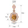 1 3/4 Carat Oval Shape Citrine and Diamond Dangle Earrings In 14 Karat Rose Gold Image-5