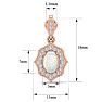 1-3/4 Carat Oval Shape Opal with Diamonds Dangle Earrings In 14 Karat Rose Gold Image-5