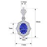 2 1/5 Carat Oval Shape Tanzanite and Diamond Dangle Earrings In 14 Karat White Gold Image-5