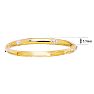 14 Karat Two Tone Gold Kids Bangle Bracelet, 5 1/2 Inches Image-2
