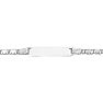 14 Karat White Gold Kids Heart Chain ID Bracelet, 6 Inches Image-1