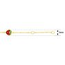 14 Karat Yellow Gold Kids Strawberry Bracelet, 5 1/2 Inches Image-2