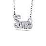 Personalized Diamond Name Necklace In 14K White Gold - 3 Letters, 1/5cttw Image-3