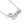 Personalized Diamond Name Necklace In 14K White Gold - 3 Letters, 1/5cttw Image-4