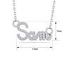 Personalized Diamond Name Necklace In 14K White Gold - 3 Letters, 1/5cttw Image-5