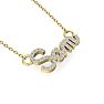 Personalized Diamond Name Necklace In 14K Yellow Gold - 3 Letters, 1/5cttw Image-4