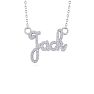 Personalized Diamond Name Necklace In 14K White Gold - 4 Letters, 1/4cttw Image-1