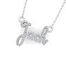 Personalized Diamond Name Necklace In 14K White Gold - 4 Letters, 1/4cttw Image-2