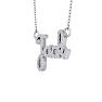 Personalized Diamond Name Necklace In 14K White Gold - 4 Letters, 1/4cttw Image-3