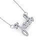 Personalized Diamond Name Necklace In 14K White Gold - 4 Letters, 1/4cttw Image-4
