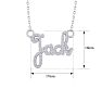 Personalized Diamond Name Necklace In 14K White Gold - 4 Letters, 1/4cttw Image-5