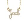 Personalized Diamond Name Necklace In 14K Yellow Gold - 4 Letters, 1/4cttw Image-1