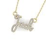 Personalized Diamond Name Necklace In 14K Yellow Gold - 4 Letters, 1/4cttw Image-2
