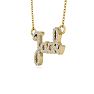 Personalized Diamond Name Necklace In 14K Yellow Gold - 4 Letters, 1/4cttw Image-3