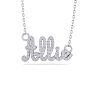 Personalized Diamond Name Necklace In 14K White Gold - 5 Letters, 1/3cttw Image-1