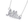 Personalized Diamond Name Necklace In 14K White Gold - 5 Letters, 1/3cttw Image-2