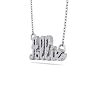 Personalized Diamond Name Necklace In 14K White Gold - 5 Letters, 1/3cttw Image-3
