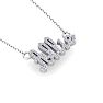 Personalized Diamond Name Necklace In 14K White Gold - 5 Letters, 1/3cttw Image-4