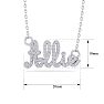 Personalized Diamond Name Necklace In 14K White Gold - 5 Letters, 1/3cttw Image-5
