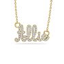 Personalized Diamond Name Necklace In 14K Yellow Gold - 5 Letters, 1/3cttw Image-1