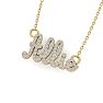 Personalized Diamond Name Necklace In 14K Yellow Gold - 5 Letters, 1/3cttw Image-2
