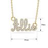 Personalized Diamond Name Necklace In 14K Yellow Gold - 5 Letters, 1/3cttw Image-5